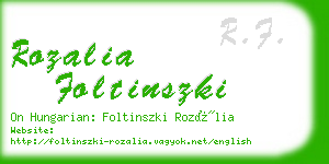 rozalia foltinszki business card